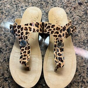 Ladies thing sandals leopard print